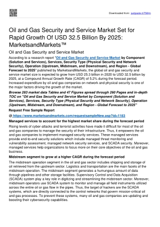 Oil and Gas Security and Service Market Grow drastically at USD 32.5 billion