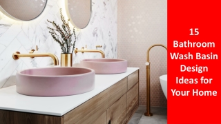 15 Bathroom Wash Basin Design Ideas for Your Home