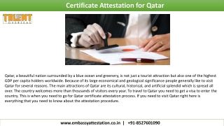 Complete Guide for Certificate Attestation for Qatar