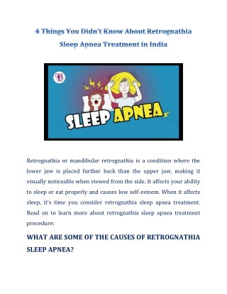 Retrognathia Sleep Apnea | Causes, Treatment & Procedure