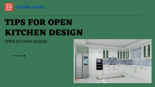 TIPS FOR OPEN KITCHEN DESIGN