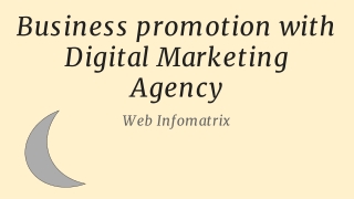 Business promotion with Digital Marketing Agency