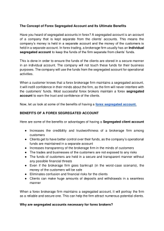 Individual Segregated Account