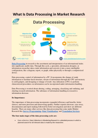 What Is Data Processing in Market Research