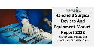 Handheld Surgical Devices And Equipment Market Future Trends, Scope, Top Players