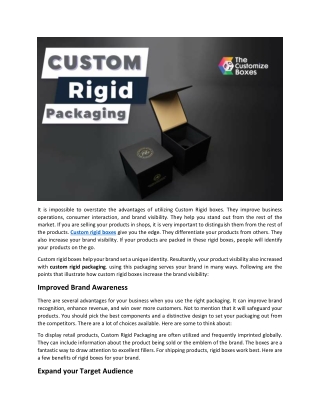 How to Increase the Visibility of Product Using Custom Rigid Boxes