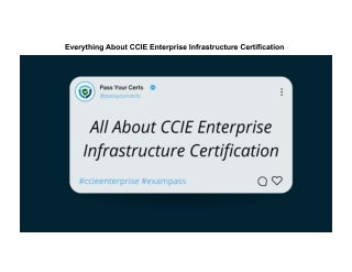 Everything About CCIE Enterprise Infrastructure Certification