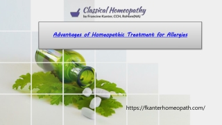 Advantages of Homeopathic Treatment for Allergies