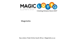 Buy Lottery Ticket Online South Africa  Magiclotto.co.za