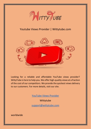 Youtube Views Provider