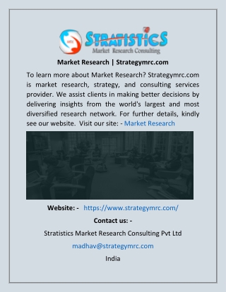 Market Research  Strategymrc