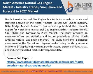 North America Natural Gas Engine Market  - Industry Trends, Size, Share and Forecast to 2027 Market