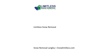 Snow Removal Langley  Snowlimitless.com