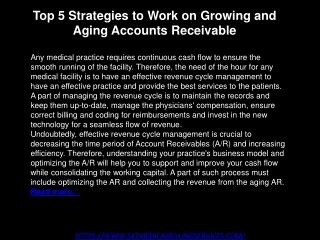 Top 5 Strategies to Work on Growing and Aging Accounts Receivable