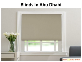Blinds In Abu Dhabi