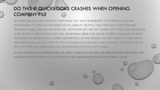 Unique methods to fix QuickBooks Crashes When Opening Company File issue