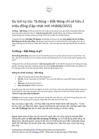 Review Ta Dung Du Lich Trekking Cung 52hz