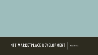 NFT marketplace development