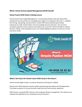 What's Oracle Human Capital Management (HCM Cloud)-converted