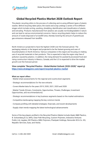 2021 Recycled Plastics Industry Global Analysis Report