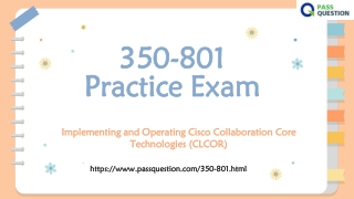 2022 Update Cisco 350-801 CLCOR Exam Questions