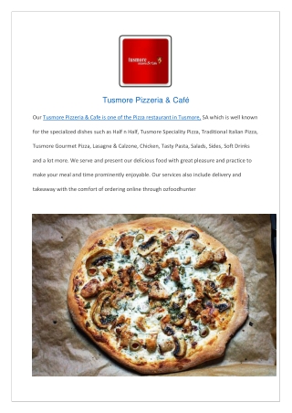 Tusmore Pizzeria & Café PDF