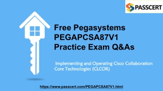 Pegasystems PEGAPCSA87V1 Practice Test Questions