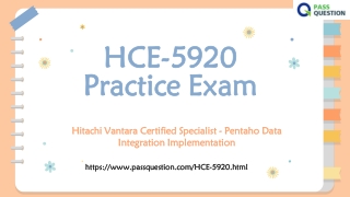 Hitachi HCE-5920 Practice Test Questions