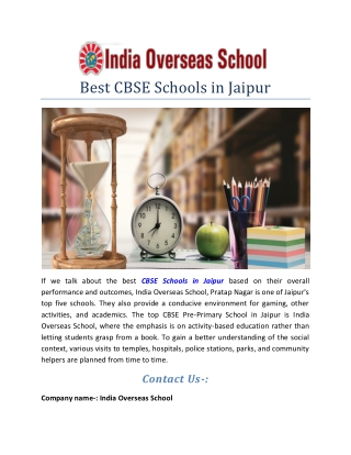 Best CBSE Schools in Jaipur