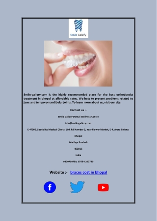 braces cost in bhopal  Smile-gallery.com