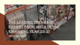 The Leading Trends of Export From India in The Financial Year 20-21 (3)