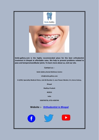Orthodontist in Bhopal | Smile-gallery.com