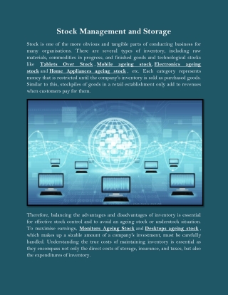 Stock Management and Storage