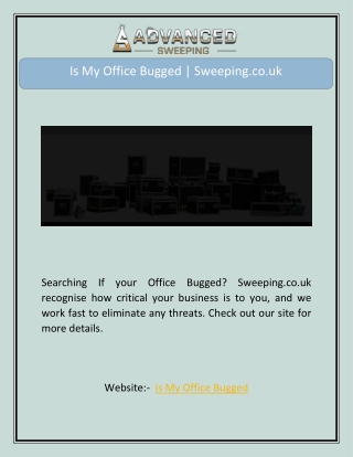 Is My Office Bugged | Sweeping.co.uk