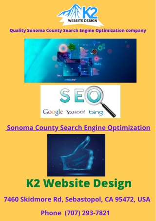 Quality Sonoma County Search Engine Optimization company