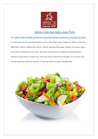 Saffron Club And Agha Juice Point
