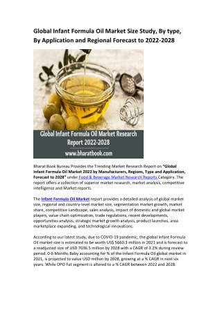 Global Infant Formula Oil Market Research Report 2022-2028