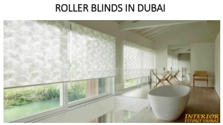 Roller Blinds In Dubai