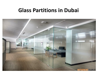 Glass Partitions in Dubai