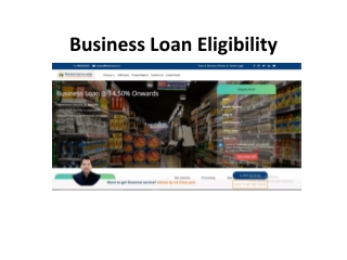Business Loan Eligibility
