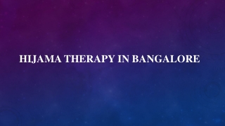 Hijama therapy in bangalore