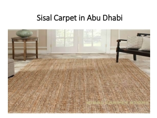 Sisal Carpet in Abu Dhabi