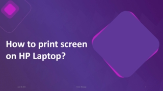 How to print screen on HP Laptop?