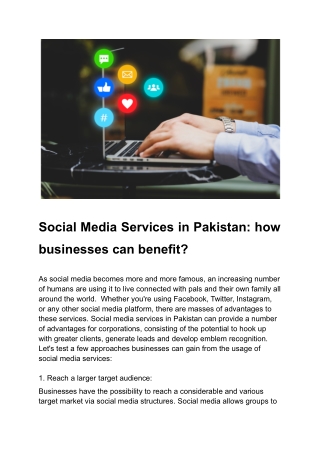 Social Media Services in Pakistan_ how businesses can benefit