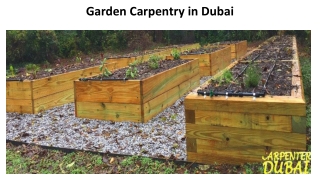 Garden Carpentry In Dubai