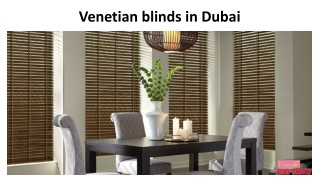 Venetian Blinds In Dubai