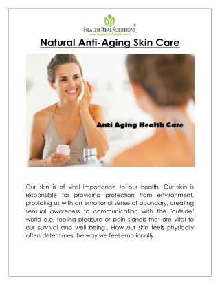 Natural Anti-Aging Skin Care