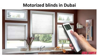 Motorized Blinds In Dubai