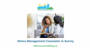Stress Management Counselor in Surrey