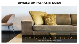 Upholstery Fabrics In Dubai